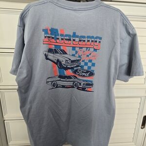 Ford Mustang Graphic Men's Shirt - Blue